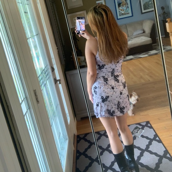 Vintage mini suede dress - Picture 3 of 4